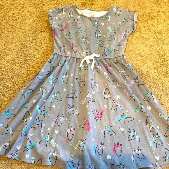 slim fit dress slacks Dreamy Unicorn Dress with Headband, Iridescent/Pink main image 0